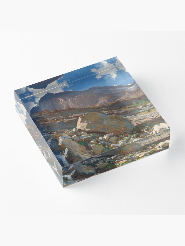 Alternate view of Simplon Pass Oil Painting by John Singer Sargent Acrylic Block
