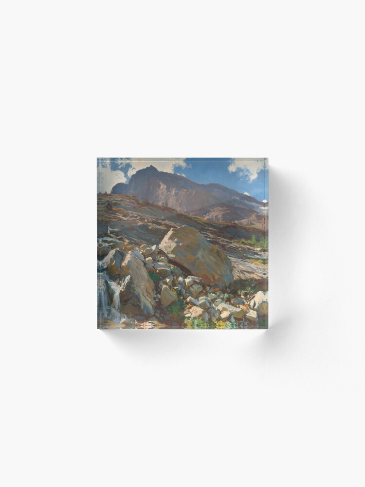 Alternate view of Simplon Pass Oil Painting by John Singer Sargent Acrylic Block