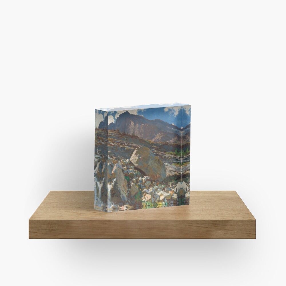 Simplon Pass Oil Painting by John Singer Sargent Acrylic Block