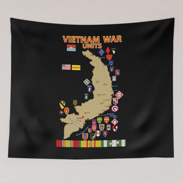 Item preview, Map - Vietnam Units - 3 wo DS designed and sold by Military Insignia Products.