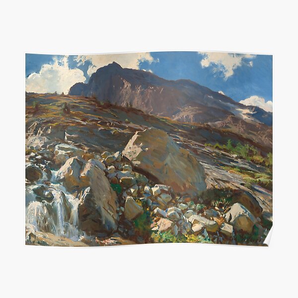 Simplon Pass Oil Painting by John Singer Sargent Poster