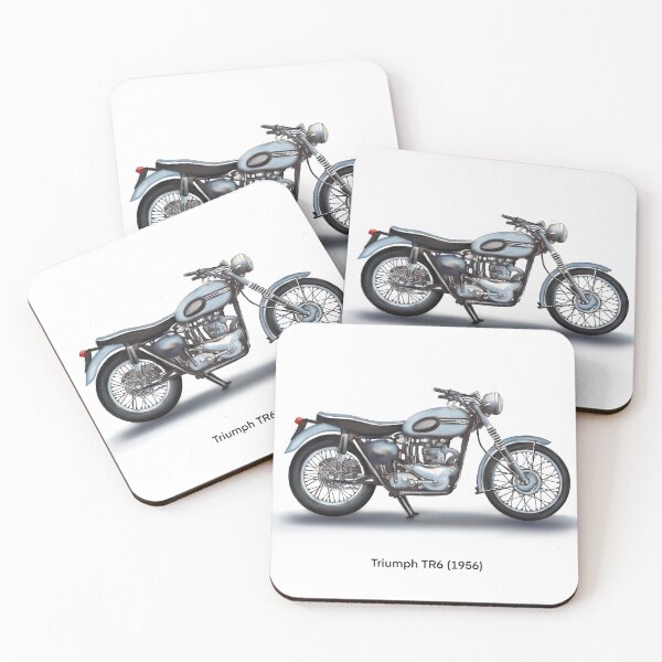 Item preview, Drawing Vintage Classic Motorbike Triumph TR6 designed and sold by GaalArt.