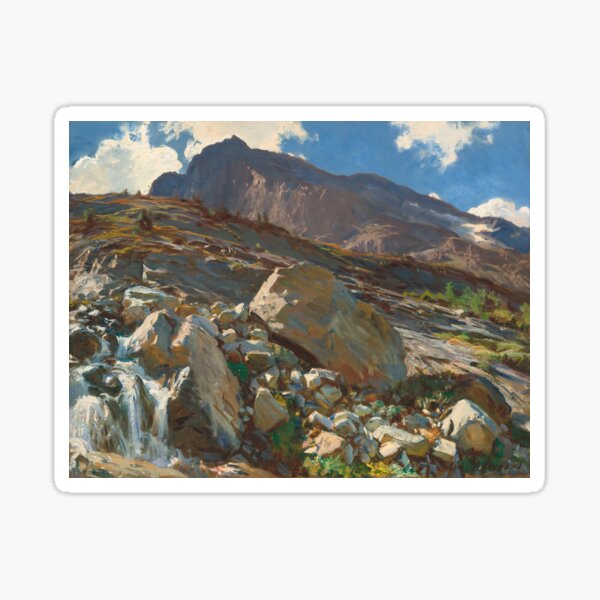 Simplon Pass Oil Painting by John Singer Sargent Sticker