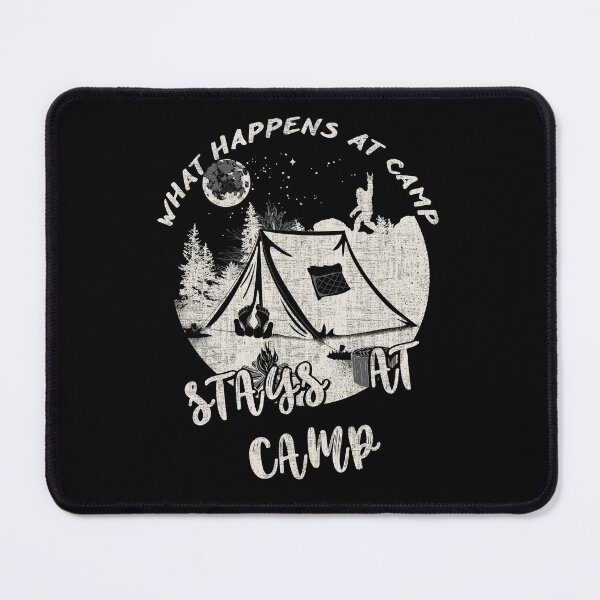 Item preview, What happens at camp stays at camp – Funny camping quote  designed and sold by yococo.