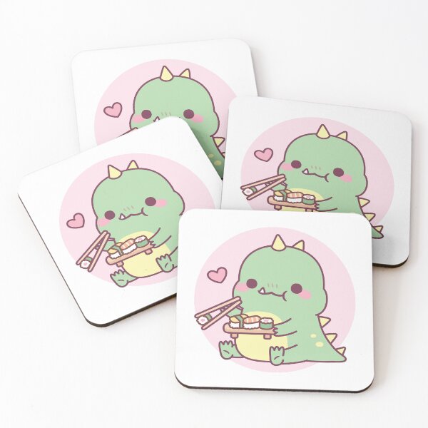 Item preview, Cute Little Dino Loves Japanese Sushi designed and sold by rustydoodle.