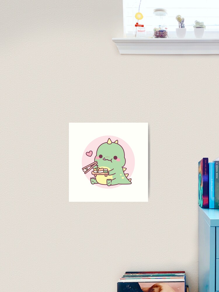 Cute Little Dino Loves Milk Sticker for Sale by rustydoodle