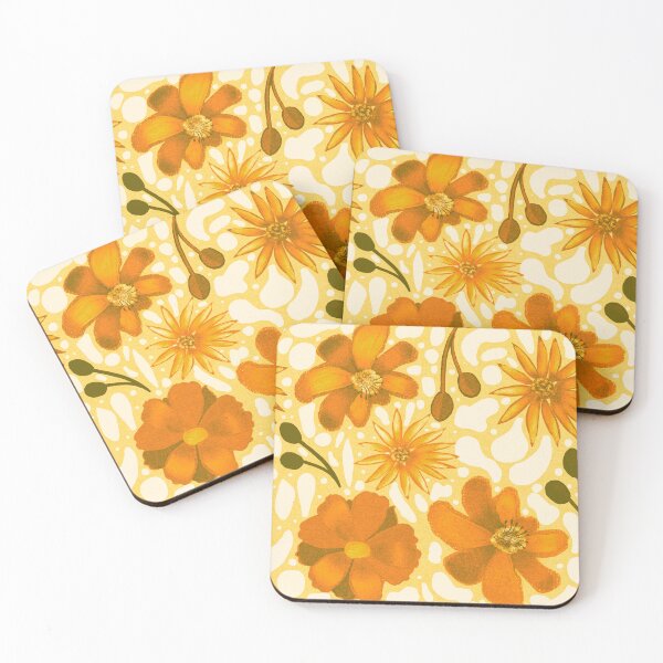 Item preview, Yellow and Orange Floral  designed and sold by Veata.