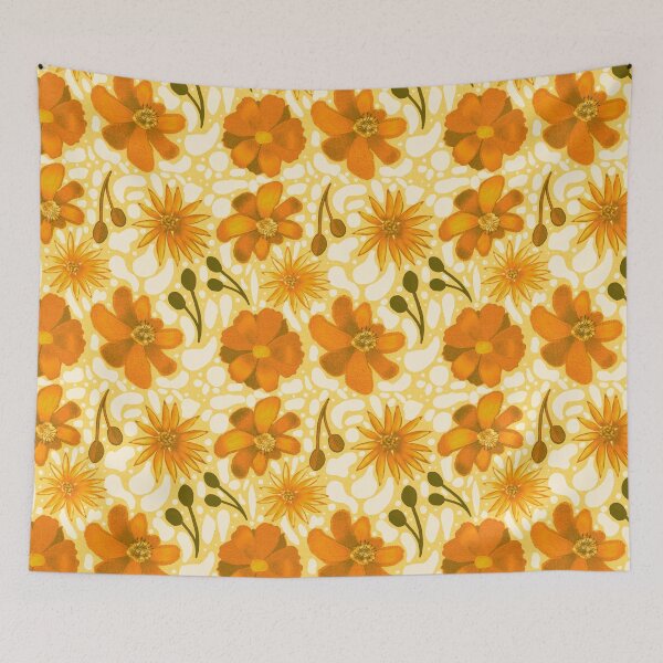 Item preview, Yellow and Orange Floral  designed and sold by Veata.