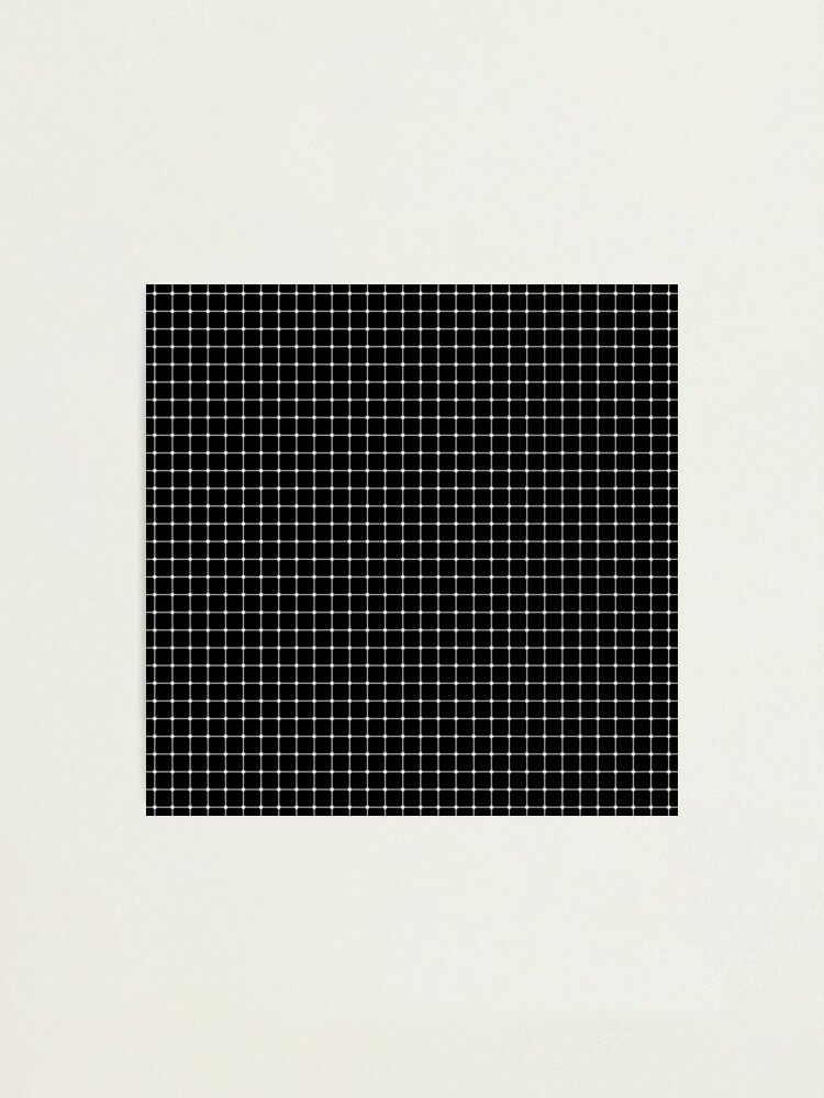 Black and White Dot Optical Illusion Grid | Photographic Print