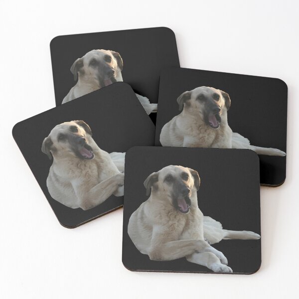 Item preview, Kangal Dog Yawning Vector Cut Out On Black designed and sold by taiche.