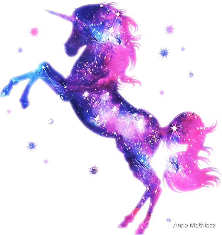 cosmic unicorn galaxy style space universe space stickers by boom