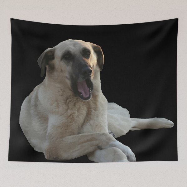 Item preview, Kangal Dog Yawning Vector Cut Out On Black designed and sold by taiche.