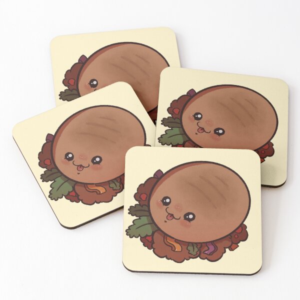 Item preview, Kawaii hamburger cute chinese rou jia mo illustration 肉夹馍 designed and sold by Aurora Cosentino.