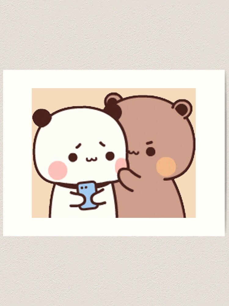 Cute Couple Dudu And Bubu Are Huging Art Print for Sale by gingersweet