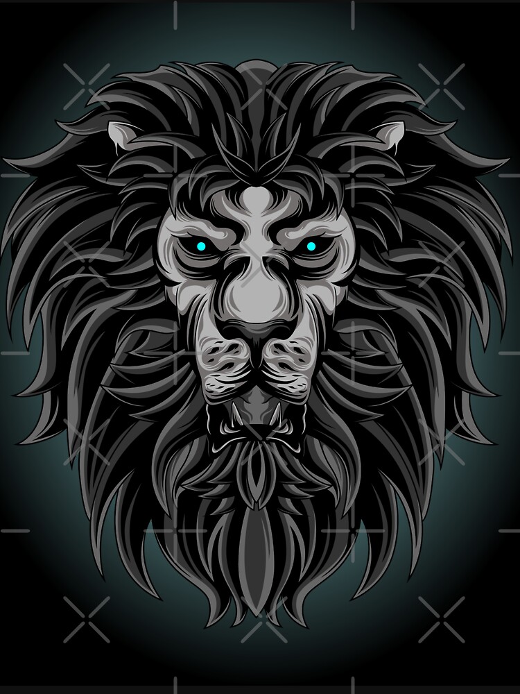 Dark Lion With blue Eyes Pullover Hoodie for Sale by leen12 Redbubble