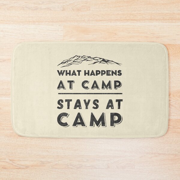 Item preview, What happens at camp stays at camp – funny camping quote  designed and sold by yococo.