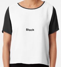 Black Bubble Font Chiffon Top