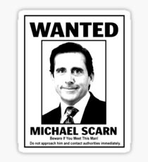 Michael Scarn Wanted Poster - Threat Level Midnight - The Office Sticker