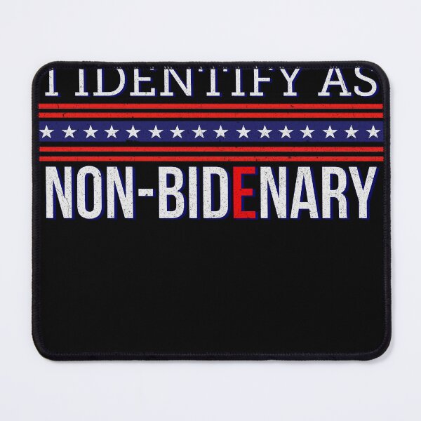 Item preview, I identify as non-bidenary funny hilarious distressed minimalist vintage USA flag hilarious art meme designed and sold by Infdesigner.