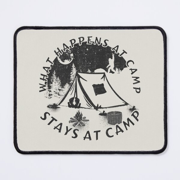 Item preview, What happens at camp stays at camp – Funny camping quote designed and sold by yococo.