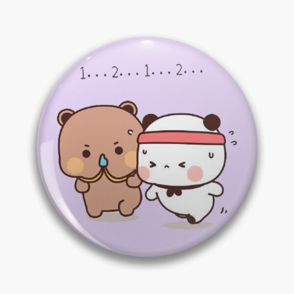 Item preview, Cute Couple Bubu And Dudu Are Doing Exercise designed and sold by gingersweet.