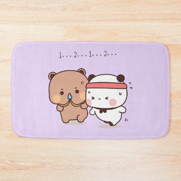 Item preview, Cute Couple Bubu And Dudu Are Doing Exercise designed and sold by gingersweet.