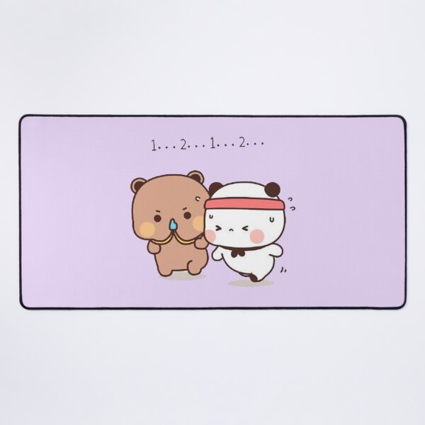 Item preview, Cute Couple Bubu And Dudu Are Doing Exercise designed and sold by gingersweet.