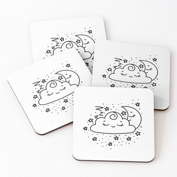 Item preview, Cool or cute Moon, clouds and Stars Art designed and sold by BEAUTY ⭐⭐⭐⭐⭐.