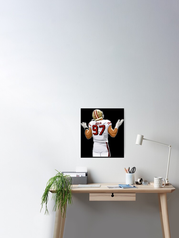 Nick Bosa Celebrates  Sticker for Sale by irinejnahata5