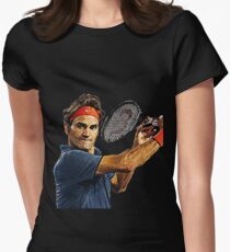 Camiseta entallada para mujer Roger Federer en acción