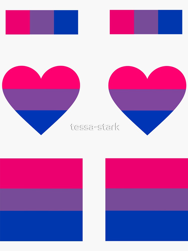 Bisexual Pride Sticker Set Sticker For Sale By Tessa Stark Redbubble