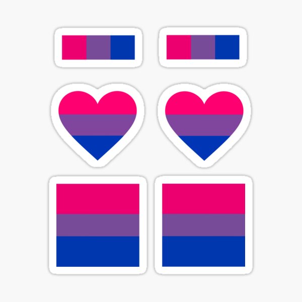 Bisexual Pride Sticker Set Sticker For Sale By Tessa Stark Redbubble