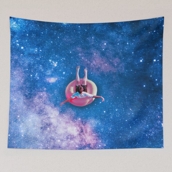 Item preview, Floating Raft in outer space  surreal collage  designed and sold by Yasmine khalifa.