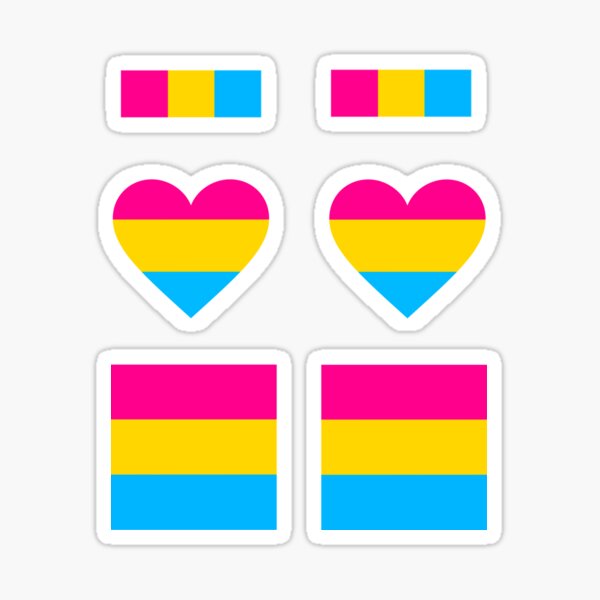 Pansexual Pride Sticker Set Sticker For Sale By Tessa Stark Redbubble