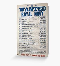 Wanted Royal Navy 821 Grußkarte