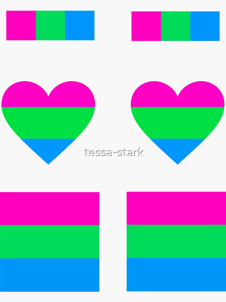 Polysexual Pride Sticker Set Sticker For Sale By Tessa Stark Redbubble