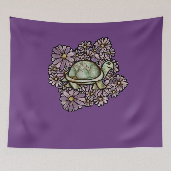 Item preview, Floral Turtle Art designed and sold by FrictionMaxxing.