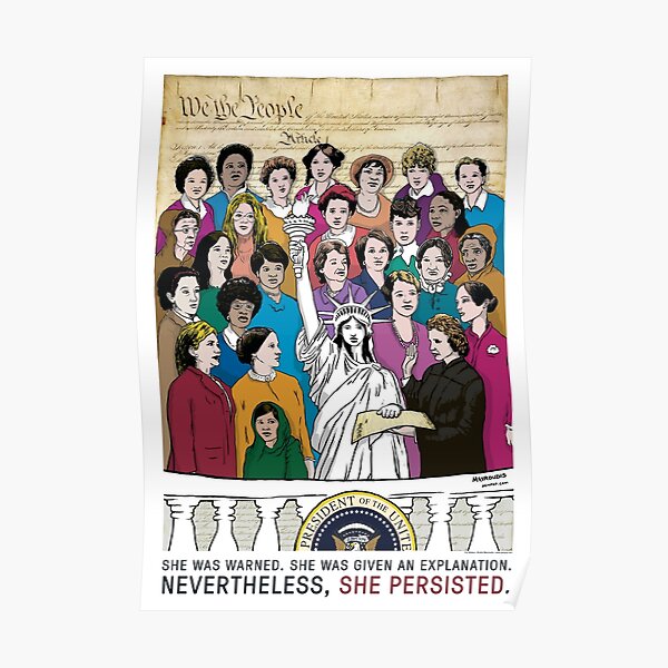 She Persisted. - The Women's March Inaugural Poster