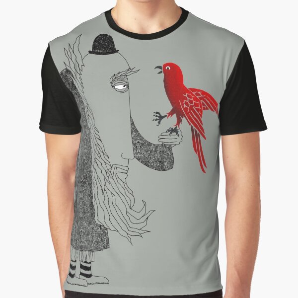 Darwin and red bird Graphic T-Shirt