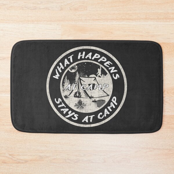 Item preview, What happens at camp stays at camp – Funny camping quote  designed and sold by yococo.