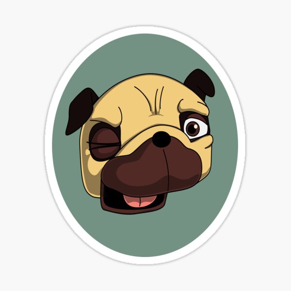 Vista previa del artículo con la obra «Perro pug», diseñado y vendido por yourworldusa.
