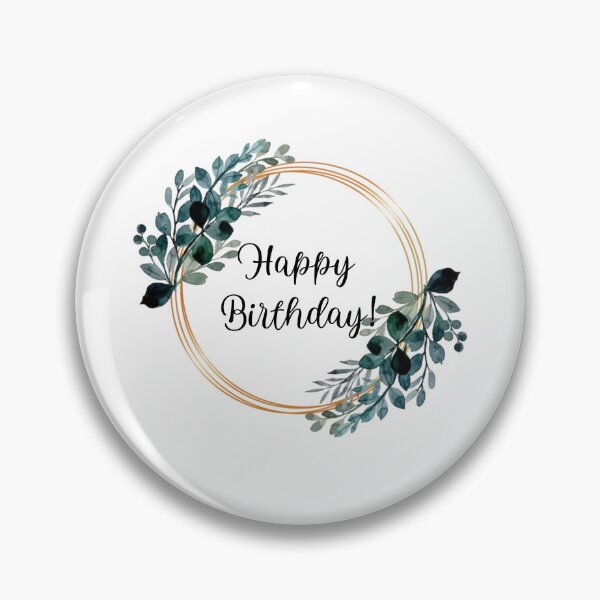 Item preview, Happy Birthday | Laurels with Gold Borders designed and sold by JustSeasons.