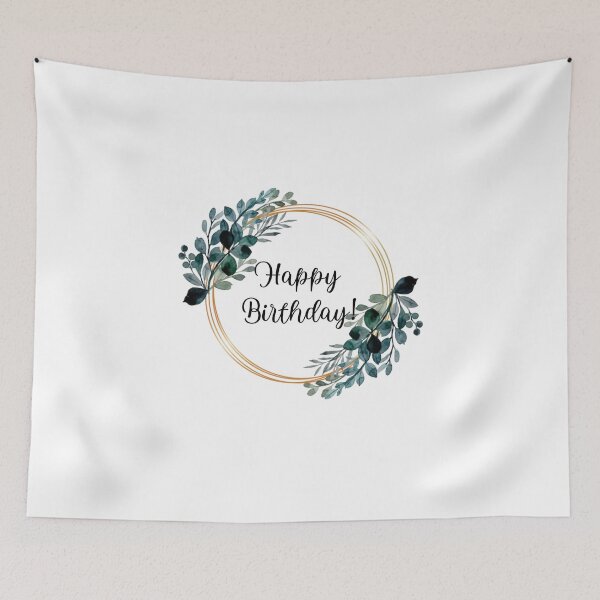 Item preview, Happy Birthday | Laurels with Gold Borders designed and sold by JustSeasons.