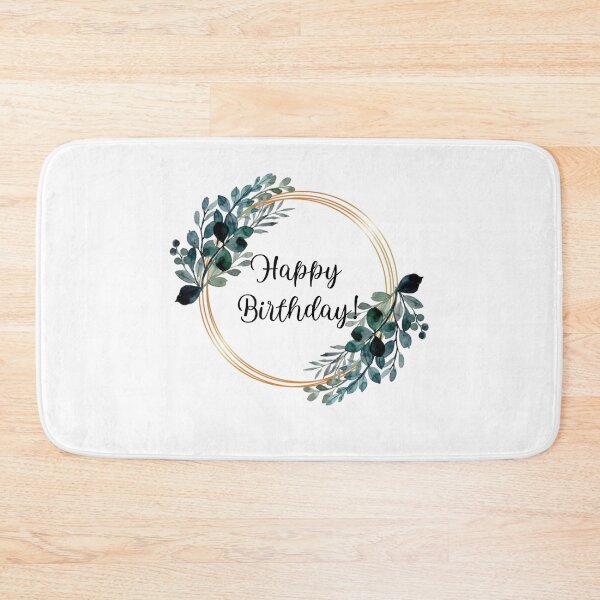 Item preview, Happy Birthday | Laurels with Gold Borders designed and sold by JustSeasons.