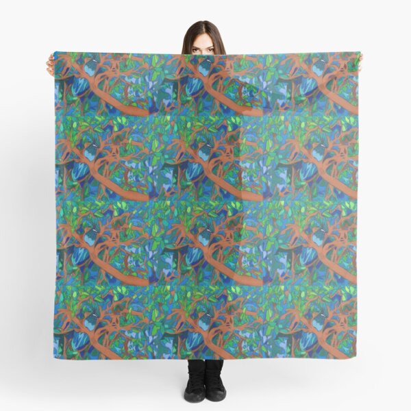 A Very Pretty Peacock in a Pear Tree Scarf