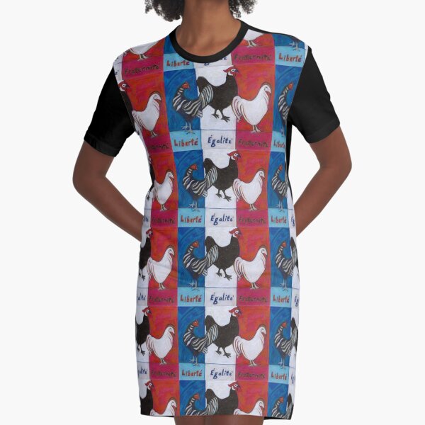 Three French Hens Graphic T-Shirt Dress