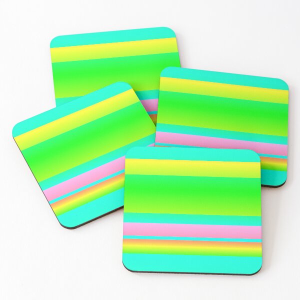 Item preview, Green summer color palette striped (summer style) designed and sold by lausn.