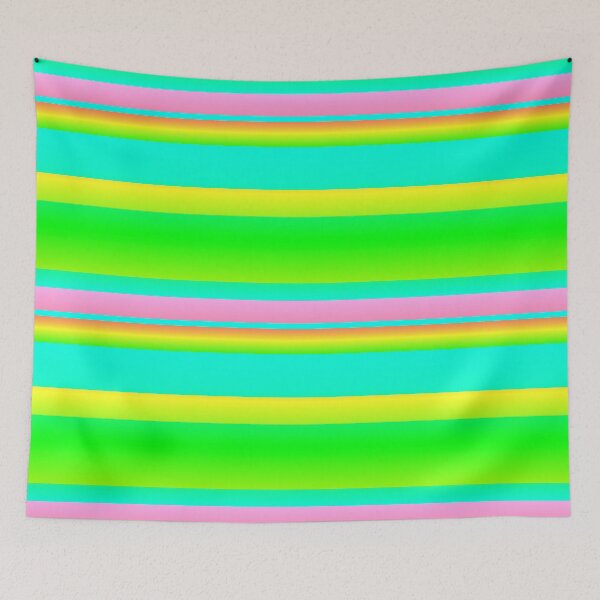 Item preview, Green summer color palette striped (summer style) designed and sold by lausn.