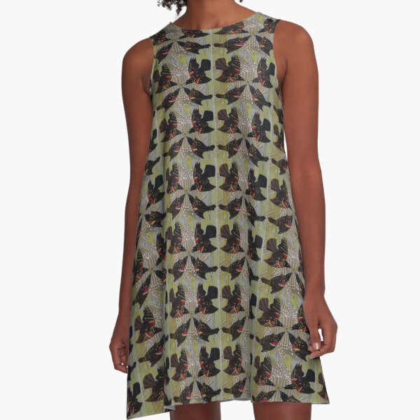 Four Calling Birds A-Line Dress
