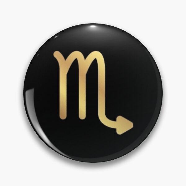 Item preview, Golden Scorpio symbol designed and sold by Wavytarot.